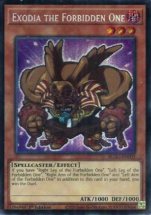 Exodia the Forbidden One (BLGG-EN002) - Secret Rare - Battles of Legend: Glorious Gallery