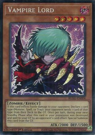 Vampire Lord (BLGG-EN004) - Secret Rare - Battles of Legend: Glorious Gallery
