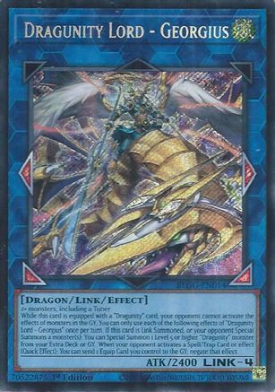 Dragunity Lord - Georgius (BLGG-EN014) - Secret Rare - Battles of Legend: Glorious Gallery