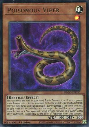 Poisonous Viper (BLGG-EN030) - Ultra Rare - Battles of Legend: Glorious Gallery