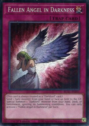 Fallen Angel in Darkness (BLGG-EN031) - Secret Rare - Battles of Legend: Glorious Gallery