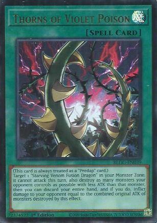 Thorns of Violet Poison (BLGG-EN039) - Ultra Rare - Battles of Legend: Glorious Gallery