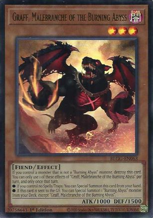 Graff, Malebranche of the Burning Abyss (BLGG-EN063) - Ultra Rare - Battles of Legend: Glorious Gallery