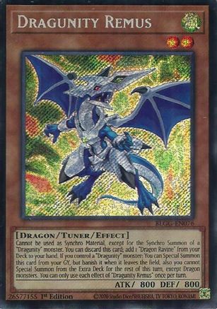 Dragunity Remus (BLGG-EN076) - Secret Rare - Battles of Legend: Glorious Gallery