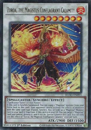 Zoroa, the Magistus Conflagrant Calamity (BLGG-EN093) - Ultra Rare - Battles of Legend: Glorious Gallery
