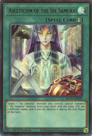 Asceticism of the Six Samurai (BLGG-EN107) - Ultra Rare - Battles of Legend: Glorious Gallery