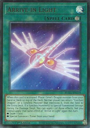 Arrive in Light (BLGG-EN119) - Ultra Rare - Battles of Legend: Glorious Gallery