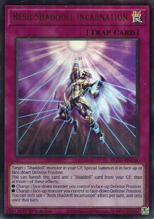 Resh Shaddoll Incarnation (BLGG-EN134) - Ultra Rare - Battles of Legend: Glorious Gallery