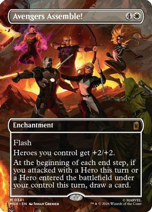 Avengers Assemble! (Borderless) (0341) (MSH-341) - Marvel Super Heroes - Foil