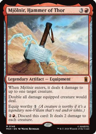 Mjolnir, Hammer of Thor (MSH-146) - Marvel Super Heroes - Foil
