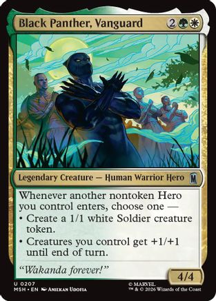 Black Panther, Vanguard (MSH-207) - Marvel Super Heroes - Foil