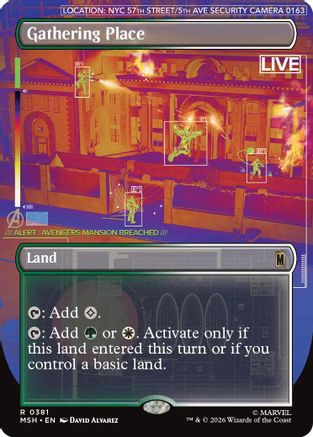 Gathering Place (Borderless) (MSH-381) - Marvel Super Heroes - Foil