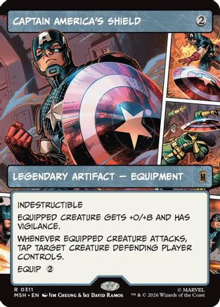 Captain America's Shield (Borderless) (0311) (MSH-311) - Marvel Super Heroes - Foil