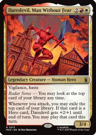 Daredevil, Man Without Fear (MSH-213) - Marvel Super Heroes - Foil