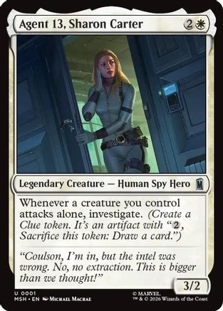 Agent 13, Sharon Carter (MSH-001) - Marvel Super Heroes - Foil