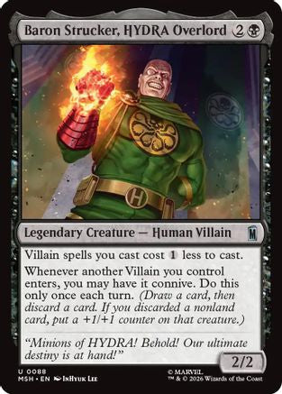 Baron Strucker, HYDRA Overlord (MSH-088) - Marvel Super Heroes - Foil