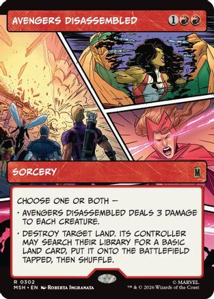 Avengers Disassembled (Borderless) (MSH-302) - Marvel Super Heroes - Foil