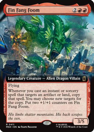 Fin Fang Foom (Extended Art) (MSH-411) - Marvel Super Heroes - Foil