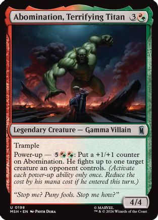 Abomination, Terrifying Titan (MSH-198) - Marvel Super Heroes - Foil