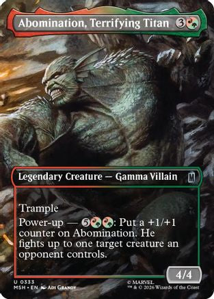 Abomination, Terrifying Titan (Borderless) (MSH-333) - Marvel Super Heroes - Foil