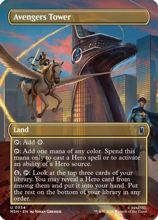Avengers Tower (Borderless) (MSH-334) - Marvel Super Heroes - Foil