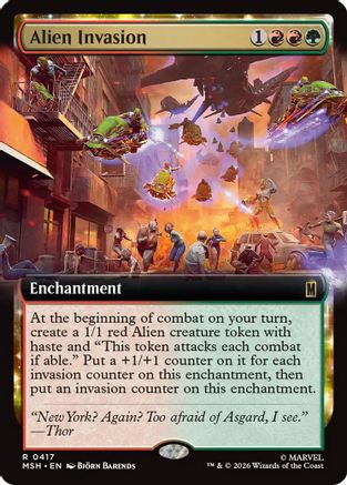 Alien Invasion (Extended Art) (MSH-417) - Marvel Super Heroes - Foil