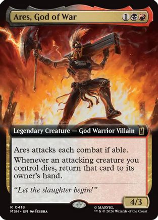 Ares, God of War (Extended Art) (MSH-418) - Marvel Super Heroes - Foil