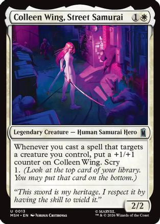 Colleen Wing, Street Samurai (MSH-013) - Marvel Super Heroes - Foil