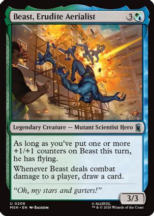 Beast, Erudite Aerialist (MSH-206) - Marvel Super Heroes - Foil
