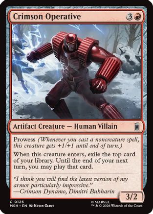 Crimson Operative (MSH-126) - Marvel Super Heroes - Foil