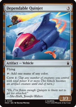 Dependable Quinjet (MSH-246) - Marvel Super Heroes - Foil
