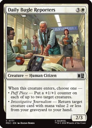 Daily Bugle Reporters (MSC-771) - Commander: Marvel Super Heroes - Foil