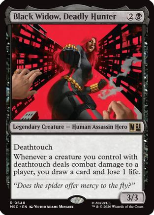 Black Widow, Deadly Hunter (MSC-648) - Commander: Marvel Super Heroes - Foil