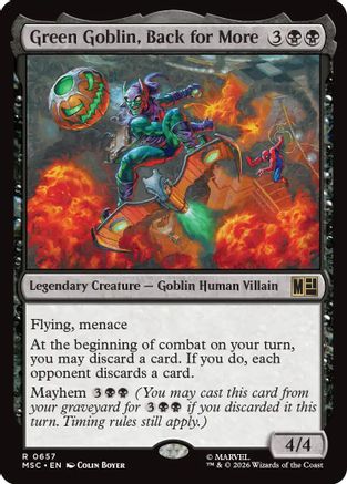 Green Goblin, Back for More (MSC-657) - Commander: Marvel Super Heroes - Foil