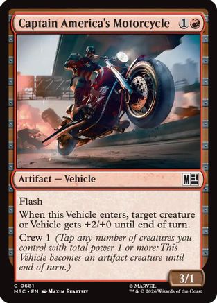 Captain America's Motorcycle (MSC-681) - Commander: Marvel Super Heroes - Foil