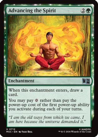 Advancing the Spirit (MSC-712) - Commander: Marvel Super Heroes - Foil