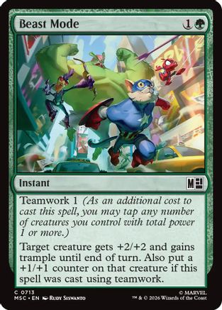Beast Mode (MSC-713) - Commander: Marvel Super Heroes - Foil