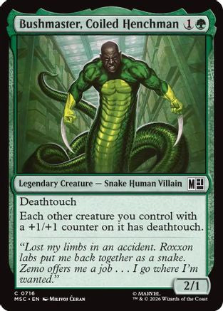 Bushmaster, Coiled Henchman (MSC-716) - Commander: Marvel Super Heroes - Foil