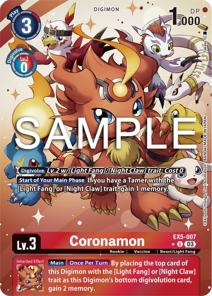 Coronamon Alternate Art EX5-007 U (Animal Colosseum)  - Foil