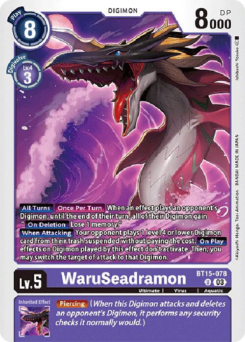 WaruSeadramon BT15-078 U (Exceed Apocalypse) 