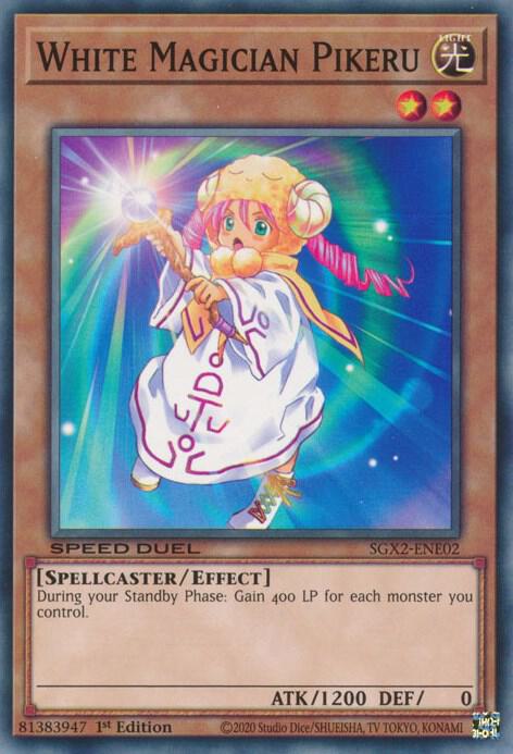 White Magician Pikeru SGX2-ENE02 (Speed Duel GX: Midterm Paradox)  - 1st Edition