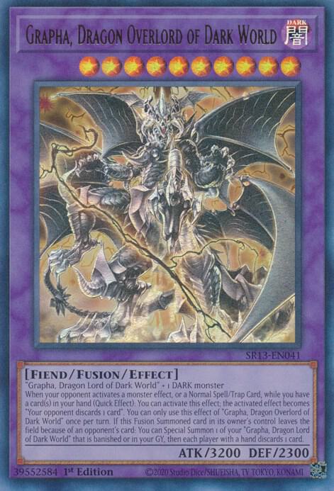 Grapha Dragon Overlord of Dark World SR13-EN041 (Structure Deck: Dark World)  - 1st Edition