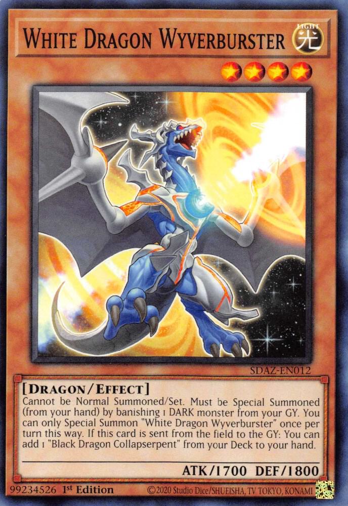 White Dragon Wyverburster SDAZ-EN012 (Structure Deck: Albaz Strike)  - 1st Edition
