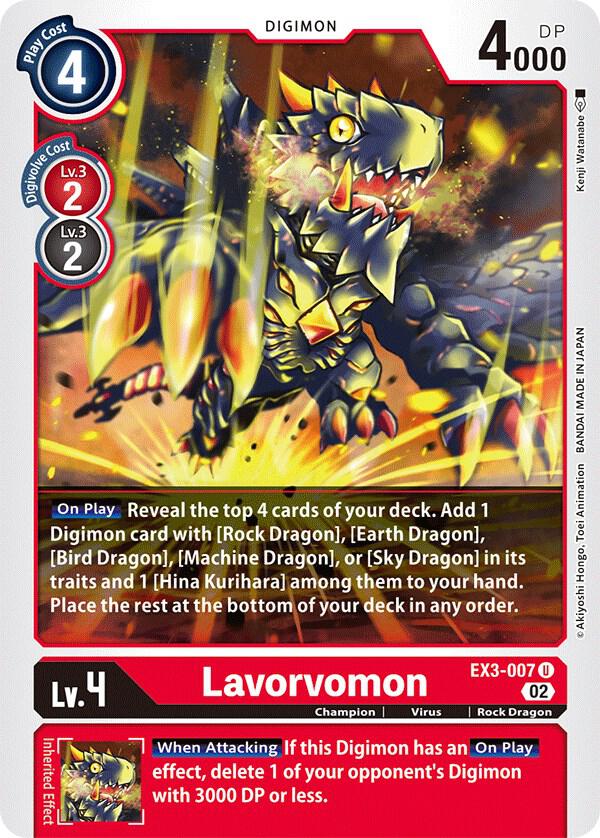 Lavorvomon EX3-007 U (Draconic Roar) 