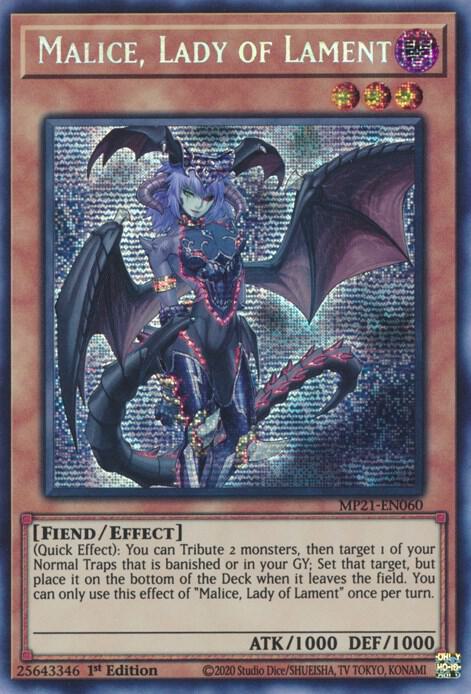 Malice Lady of Lament MP21-EN060 (2021 Tin of Ancient Battles)  - 1st Edition