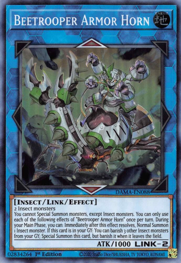 Beetrooper Armor Horn DAMA-EN088 (Dawn of Majesty)  - 1st Edition