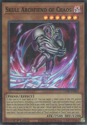 Skull Archfiend of Chaos (CORI-EN002) - Super Rare - Chaos Origins