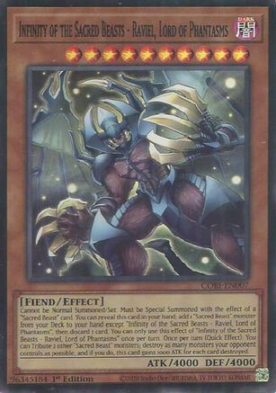 Infinity of the Sacred Beasts - Raviel, Lord of Phantasms (CORI-EN007) - Super Rare - Chaos Origins