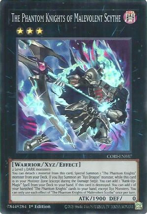The Phantom Knights of Malevolent Scythe (CORI-EN037) - Super Rare - Chaos Origins