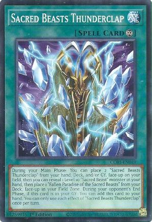 Sacred Beasts Thunderclap (CORI-EN049) - Common - Chaos Origins